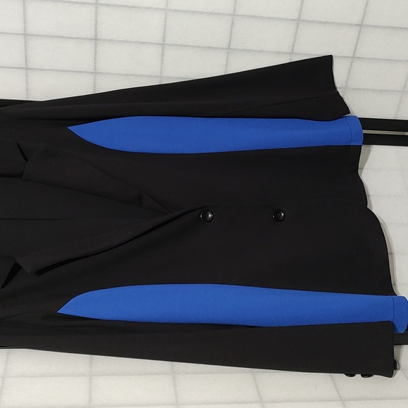 Black and Royal Blue Blazer sz 1X - Picture 3 of 6